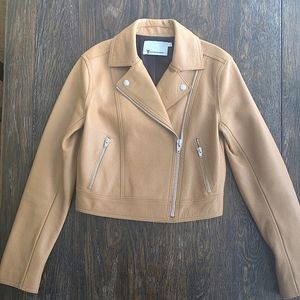 T by Alexander Wang Cropped Leather Jacket